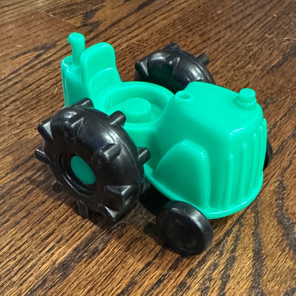 Fisher-Price Little People | Green Toy Tractor with Black Wheels